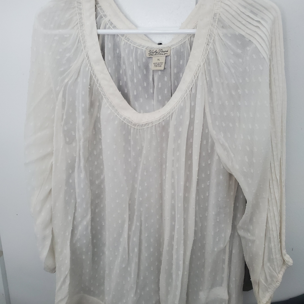 Lucky Brand sheer blouse...worn once.